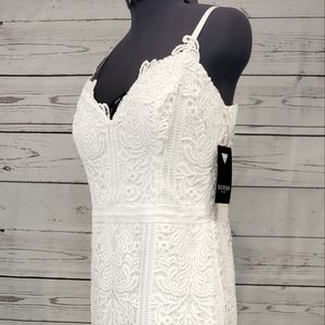 GUESS-Flounce-Hem Lace Dress